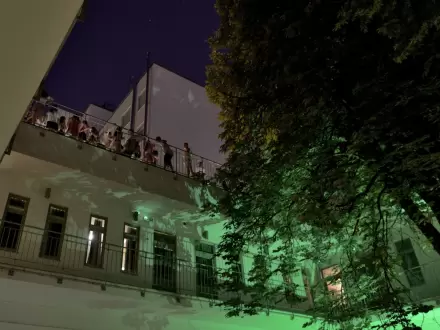 The Hive Party Hostel Rooftop Bar by Night