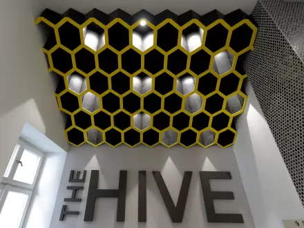 The Hive Party Hostel Lobby