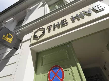 The Hive Party Hostel Entrance